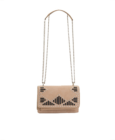 Boho, Refined: Venice Studded Bag in Beige, IRO.