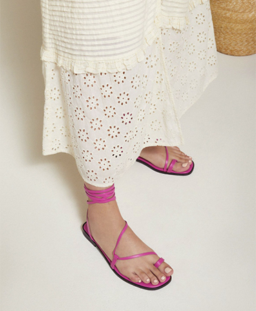 Boho, Refined: Leather Strappy Sandal, Ottod'Ame.