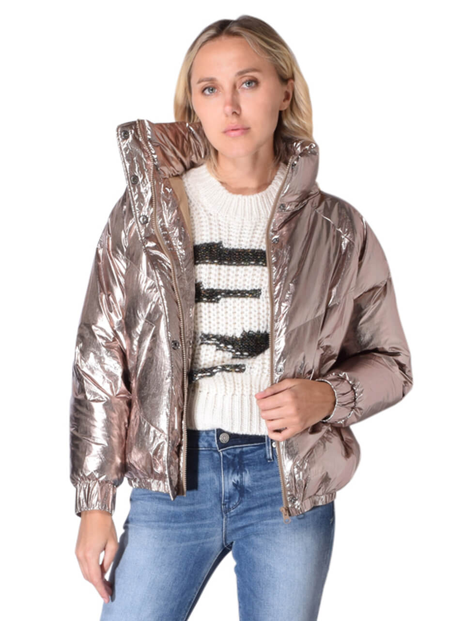 BA&SH  Dracy Puff Jacket Rose Gold