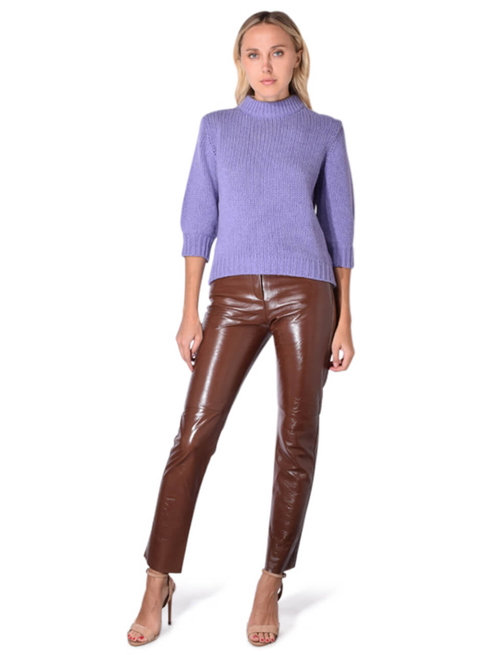 HUMANOID  Gerald Glow Leather Pants In Walnut