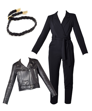 Jumpsuit and Moto Jacket