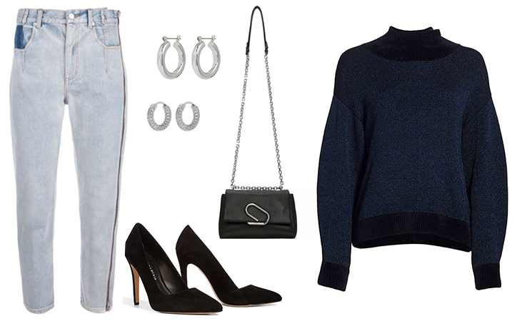 Mock Neck Sweater Outfit Inspiration