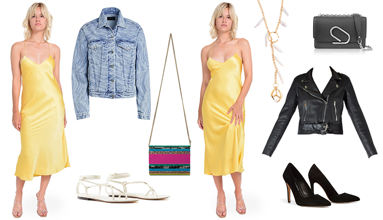 Michelle Mason Slip Dress day to night outfit inspiration