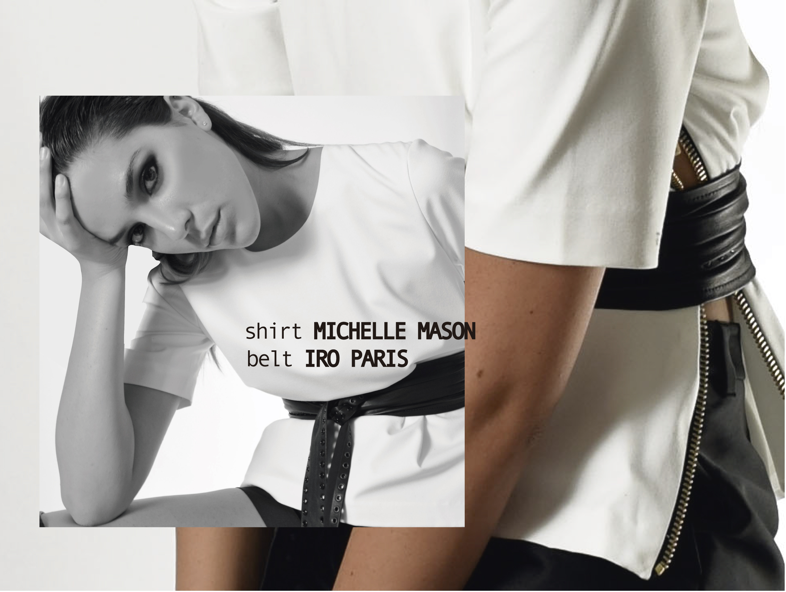 Michelle Mason T paired with IRO Paris Belt 