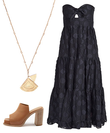 Polka Dot Midi Dress Outfit Inspiration